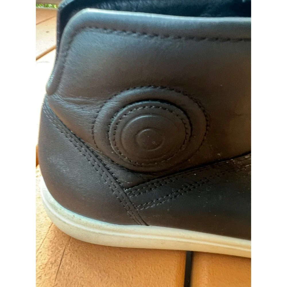 ECCO Soft 7 Womens Black Leather High Top Sneakers 430023-01001 Size 42 11-11.5